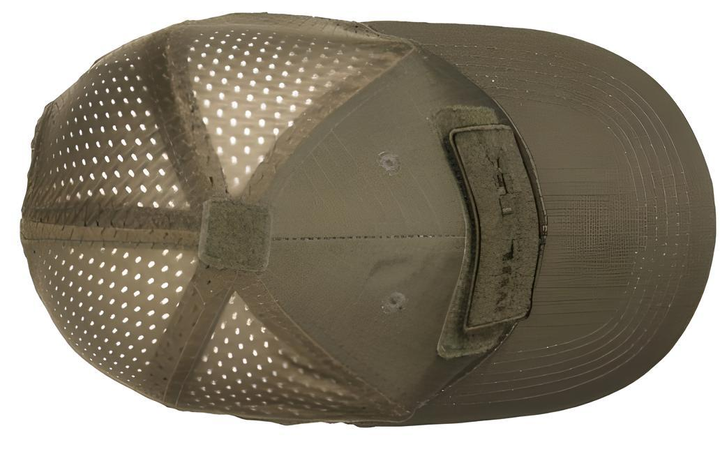 Бейсболка кепка з сіткою Олива Mil-Tec M-T з двома липучками для кріплення наклейок ripstop One Size (52263980) M-T - зображення 2