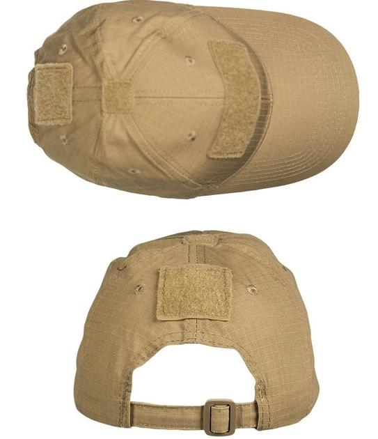 Бейсболка мужская Mil-Tec One Size с козырьком и камуфляжным узором универсальная легкая и крепкая Койот (52049819) M-T - изображение 2