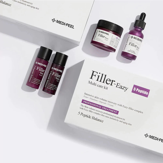 Zestaw do twarzy Medi-Peel Eazy Filler Multi Care Kit serum 30 ml + krem 50 g + tonik 30 ml + emulsja 30 ml (8809941820492) - obraz 2