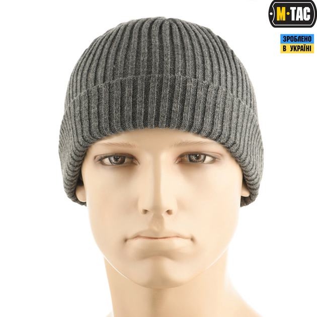 M-Tac шапка вязаная 100% акрил Grey L/XL - изображение 2