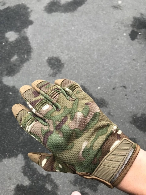 Тактические перчатки мультикам M|L|XL сенсорные - изображение 2