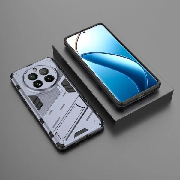 Защитный чехол с подставкой Deexe Bibercas для Realme 12 Pro / 12 Pro+ - Dark Blue - Фото 5 Защитный чехол с подставкой Deexe Bibercas для Realme 12 Pro / 12 Pro+ - Dark Blue - изображение 5