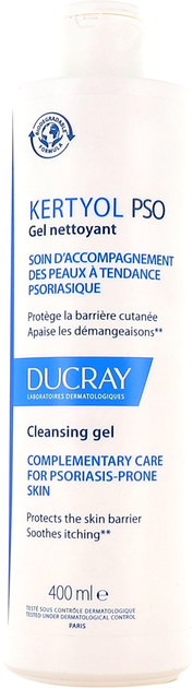 Очищающий гель Ducray Surgras Kertyol Pso для ухода за кожей с псориазом 400 мл (3282770148435) - изображение 1