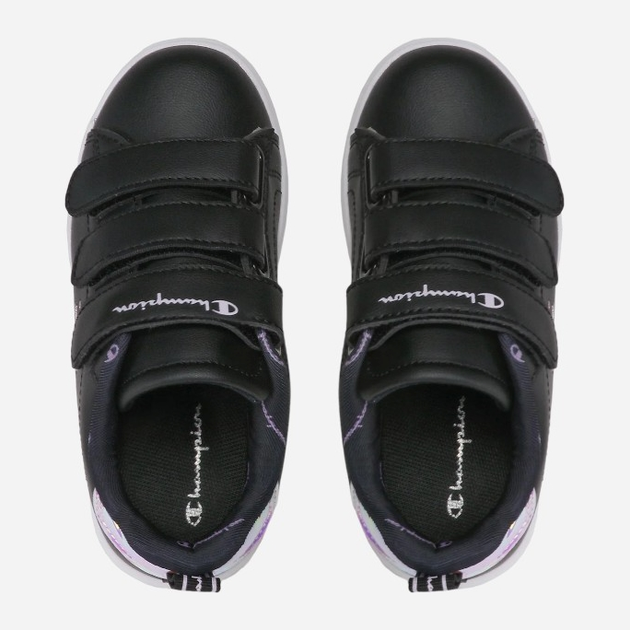 Sneakersy młodzieżowe dla dziewczynki na rzepy Champion S32514-KK003 35 Czarne (8054112707700) - obraz 3