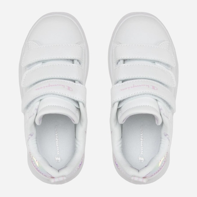 Sneakersy dziecięce dla dziewczynki na rzepy Champion S32514-WW009 29.5 Białe (8054112707618) - obraz 3