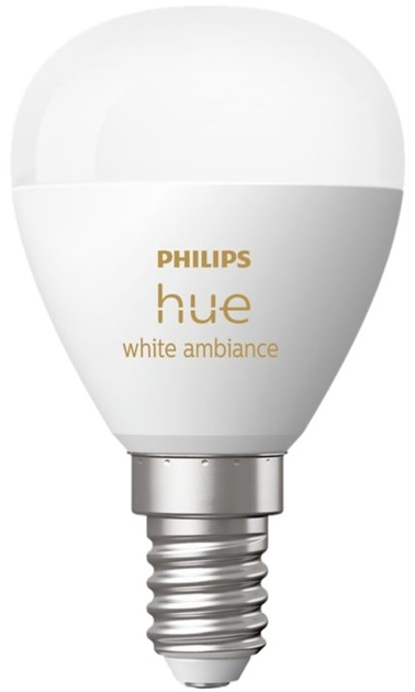 Розумна лампочка Philips Hue E14 CCT куля 5.1 Вт (8719514491106) - зображення 1