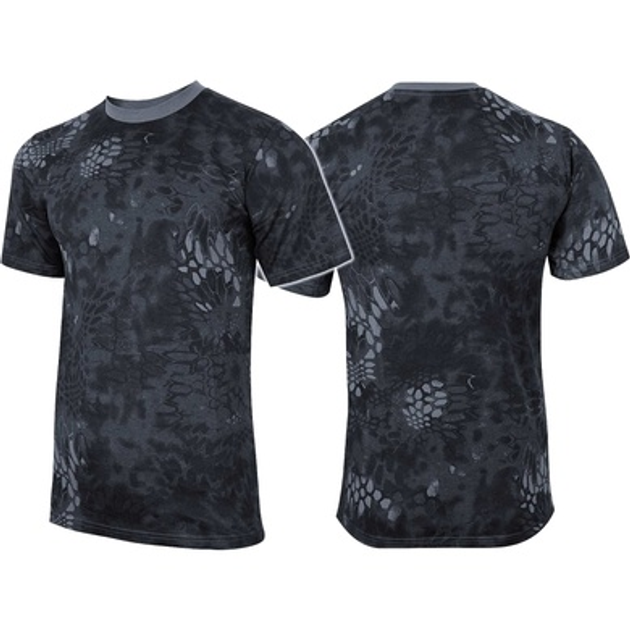 Футболка камуфляжная MIL-TEC T-Shirt Mandra Black S - изображение 1