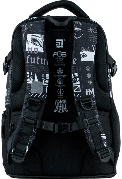 Рюкзак підлітковий Kite Education teens 42x29x20 см Принт/Чорний (K24-727M-2) - Фото 5 Рюкзак підлітковий Kite Education teens 42x29x20 см Принт/Чорний (K24-727M-2) - зображення 5