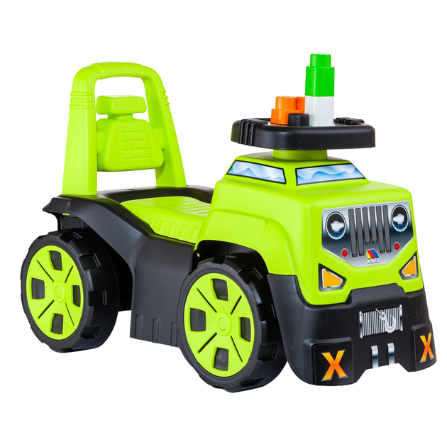 Машинка-каталка Molto Ride-on-toy з 10 блоками Зелений (8410963232035) - зображення 1