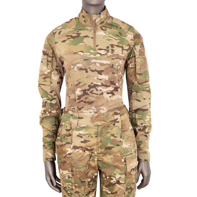 Рубашка тактическая под бронежилет женская 5.11 Tactical Hot Weather Combat Shirt XS Multicam - изображение 1