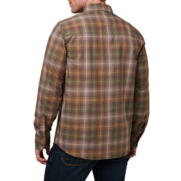 Рубашка тактическая 5.11 Tactical Igor Plaid Long Sleeve Shirt S Umber Brown Plaid - изображение 2