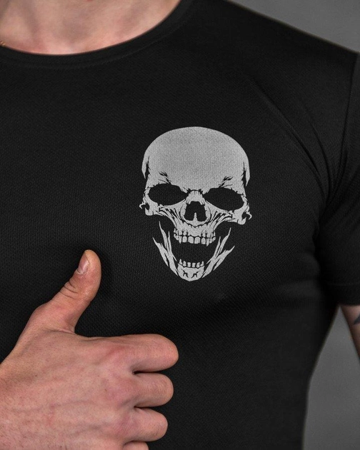 Тактична футболка потоотводяща odin black skull XL - зображення 2