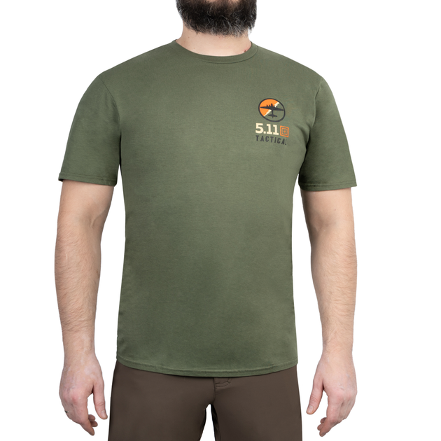 Футболка з малюнком 5.11 Tactical EMEA Bombs Away L Military Green - зображення 1