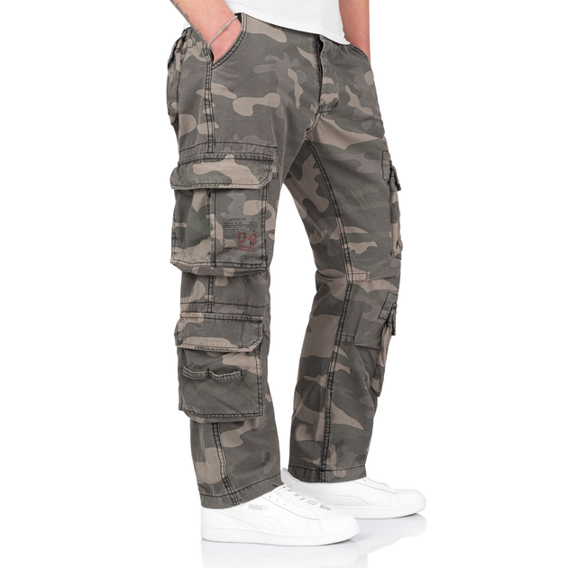 Брюки SURPLUS AIRBORNE TROUSERS SLIMMY S Black camo - изображение 2