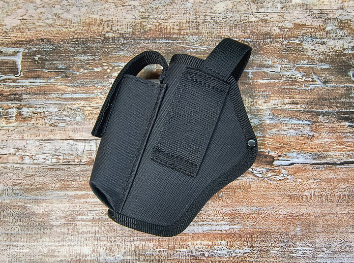 Кобура для G 17 Glock 17 Глок поясная с чехлом подсумком для магазина чёрная SV - изображение 2