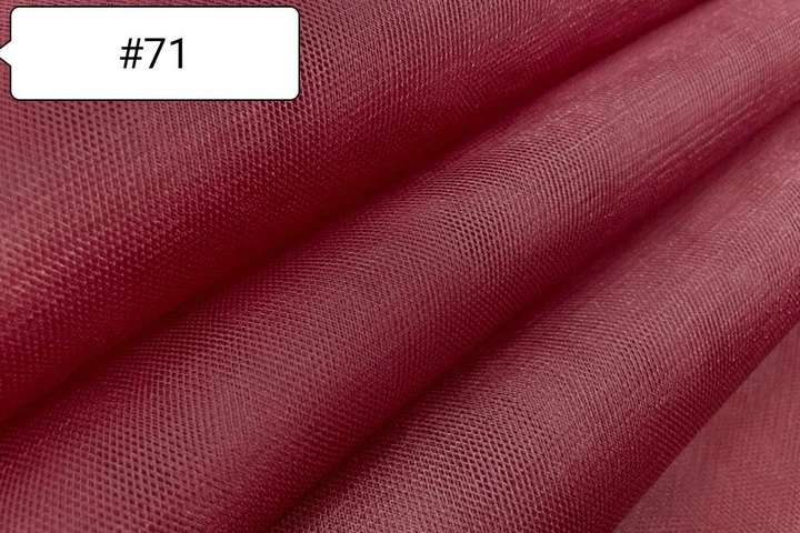 Ткань Фатин Бордовый №71 - изображение 2