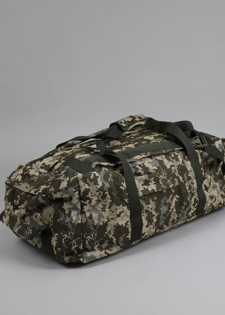 Сумка-рюкзак багатофункціональна Піксель 120 л, баул речовий армійський, сумка транспортна тактична на 120л - изображение 1