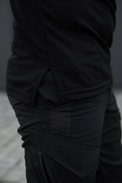Чоловіча Футболка Поло для Поліції та ДСНС чорний колір Cool-pass Розмір 54 - зображення 2