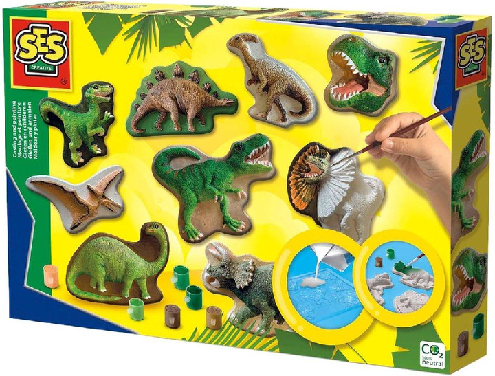 Zestaw dla dziecięcej kreatywności Ses do formowania gipsowego dinozaurów (8710341014032) - obraz 1