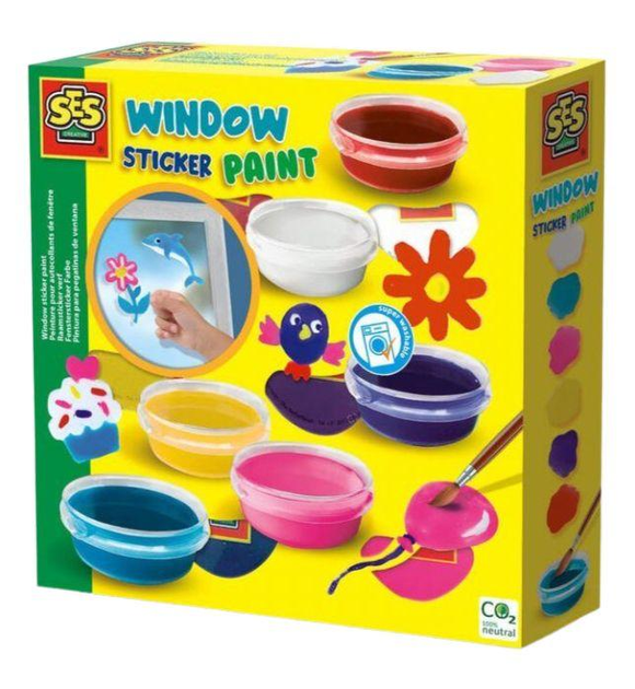 Zestaw dla dziecięcej kreatywności Ses farba do naklejek na okna (8710341003661) - obraz 1