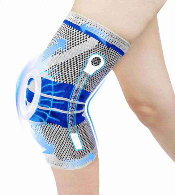 Бандаж фіксатор колінного суглоба наколінник ортез Silicone Spring Knee Pad Size M - зображення 2