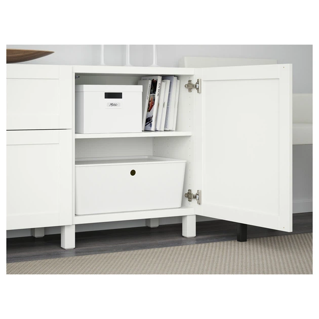 Модуль для зберігання із шухлядами IKEA BESTÅ БЕСТО, білий, HANVIKEN ХАНВІКЕН, жертва біла, 180x42x74 см, - Фото 6 Модуль для зберігання із шухлядами IKEA BESTÅ БЕСТО, білий, HANVIKEN ХАНВІКЕН, жертва біла, 180x42x74 см, - изображение 6