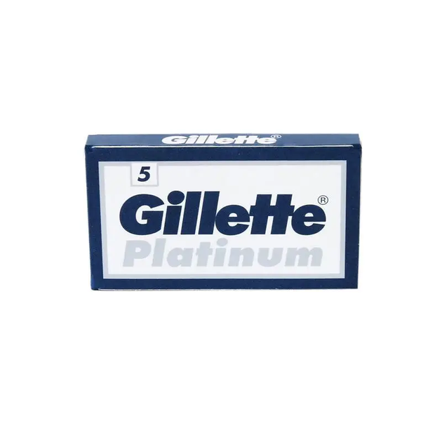 Лезвия двусторонние Gillette Platinum 5 шт - Фото 1 Лезвия двусторонние Gillette Platinum 5 шт - изображение 1