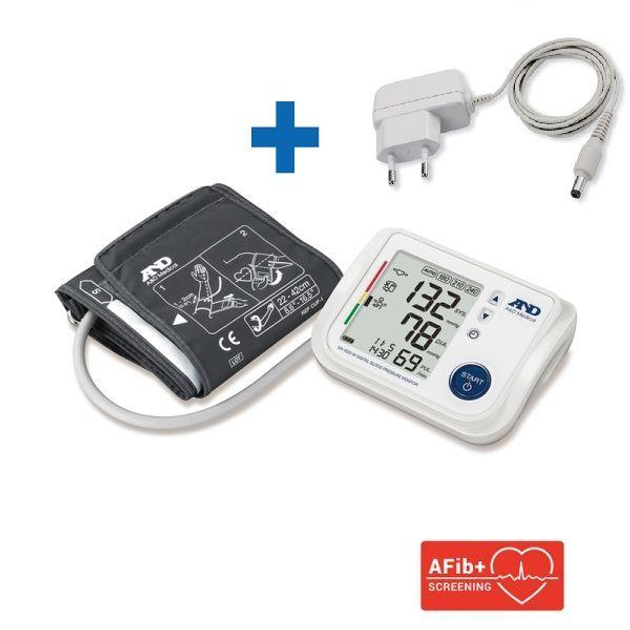 Тонометр AND UA-1020W Afib автоматичний на плече гарантія 10 років - зображення 1