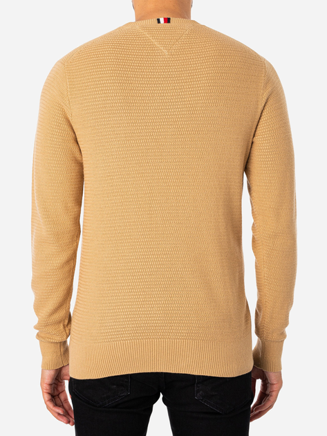 Sweter męski bawełniany Tommy Hilfiger Regular Fit MW0MW31576 S Beżowy (8720644214756) - obraz 2