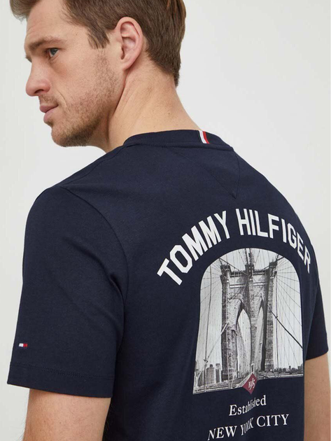 Koszulka męska Tommy Hilfiger MW0MW33697-DW5 M Granatowa (8720645694663) - obraz 4