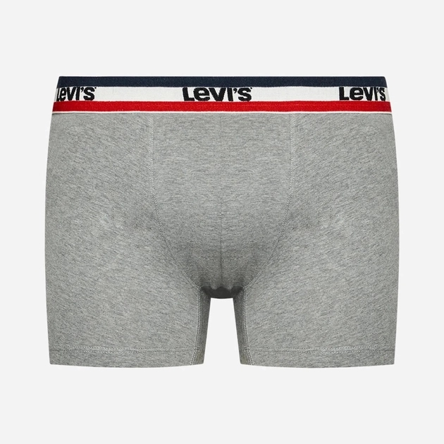 Набір трусів-боксерів чоловічих 3 шт Levi's Logo Boxer Brief 3P 1000028700040 S Чорний/Сірий (8720245095587) - зображення 4
