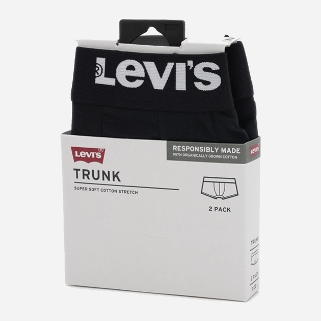 Zestaw majtek męskich typu bokserki 2 szt Levi's Solid Basic Trunk Organic Co 2P 701222844-001 M Czarny (8720245438278) - obraz 6