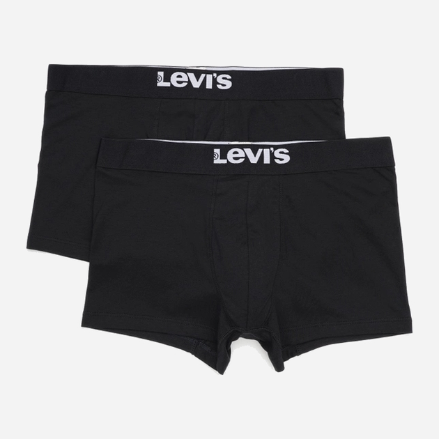 Набір трусів шорти чоловічий 2 шт Levi's Solid Basic Trunk Organic Co 2P 7012228440010 XL Чорний (8720245438292) - зображення 1