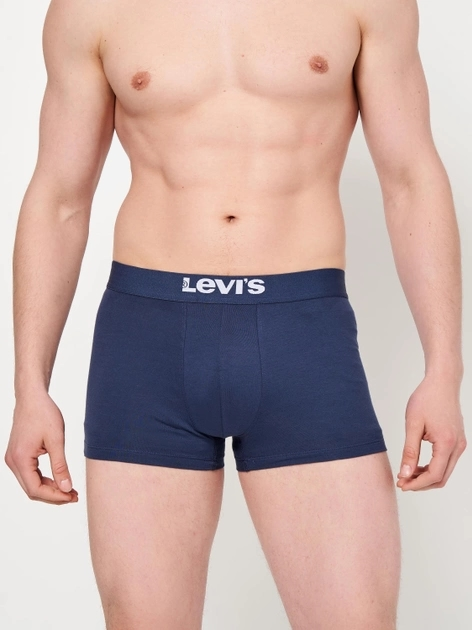 Набір трусів шорти чоловічий 2 шт Levi's Solid Basic Trunk Organic Co 2P 7012228440020 L Синій (8720245438322) - зображення 2