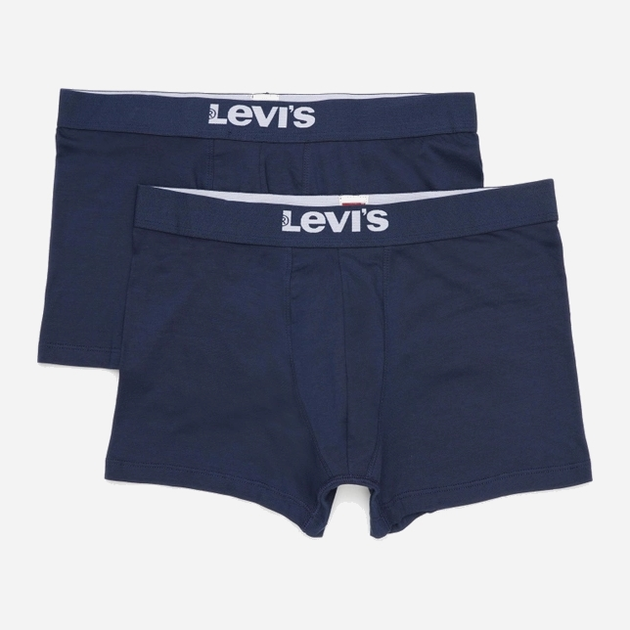 Набір трусів шорти чоловічий 2 шт Levi's Solid Basic Trunk Organic Co 2P 7012228440020 L Синій (8720245438322) - зображення 1