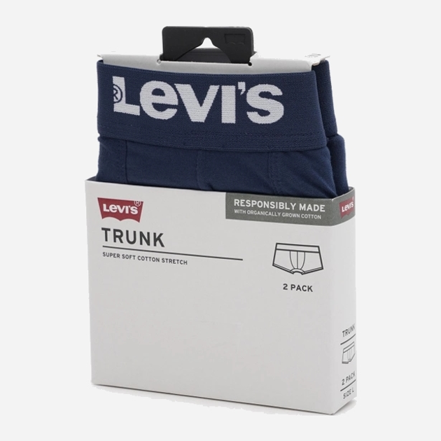 Набір трусів-боксерів чоловічих 2 шт Levi's Solid Basic Trunk Organic Co 2P 701222844-002 XL Синій (8720245438339) - зображення 6
