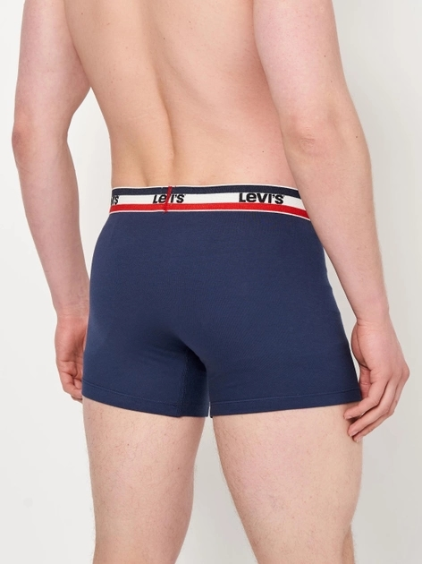 Набір трусів-боксерів чоловічих 2 шт Levi's Logo Boxer Brief Organic Co 2P 7012239080020 S Сірий/Темно-синій (8720245438124) - зображення 3