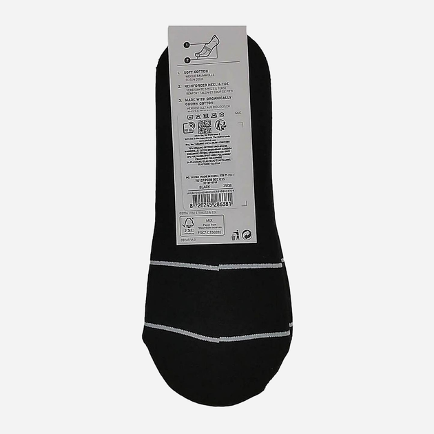 Skarpetki stopki męskie 2 pary Levi's Low Rise Sport 2P 7012195080020 39-42 Czarne (8720245286398) - obraz 3