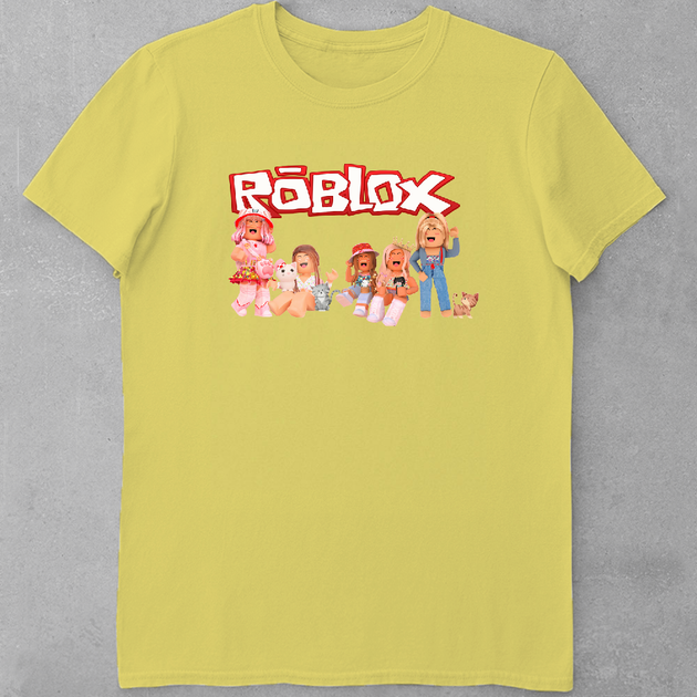 Дитяча футболка для дівчаток Roblox дівоча вечірка Жовтий 146-152 зріст ...