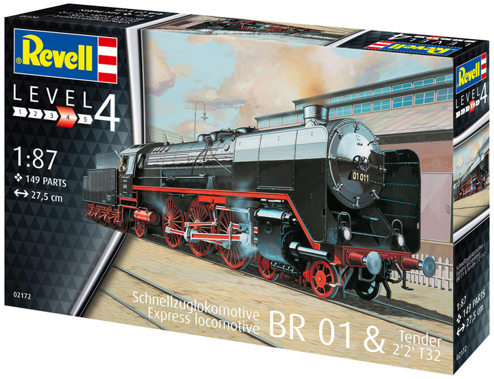 Prefabrykowany model repliki Revell Express lokomotywa BR01 z czułością 2'2 T32 Poziom 4 Skala 1:87 (4009803021720) - obraz 3