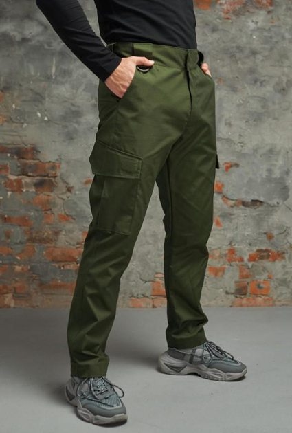 Мужские штаны демисезонные рип стоп Intruder 0167 XL Хаки ( IN - 0167/02 D ) - изображение 2