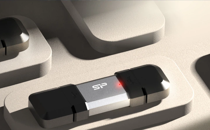 Флеш пам'ять USB Silicon Power Mobile C51 256GB USB 3.2 + Type-C Black/Silver (SP256GBUC3C51V1S) - зображення 5
