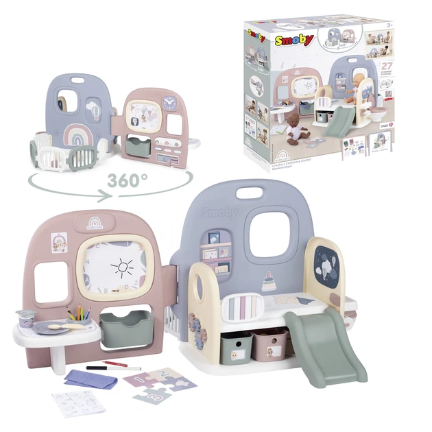 Kącik zabaw dla lalki Smoby Baby Care + 27 akcesoriów (240307) (3032162403075) - obraz 2