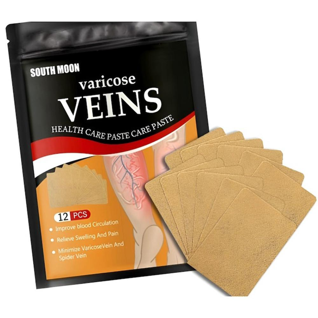 Пластырь лечебный от варикозного расширения вен (12 шт) Veins Patch - изображение 1