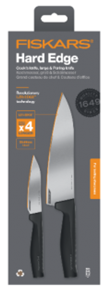 Набір кухарських ножів Fiskars hard edge 2 шт (6424002011071) - зображення 2