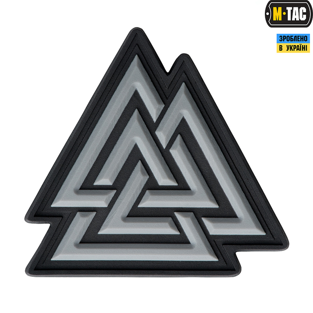 Нашивка Валькнут PVC M-Tac Black/Grey - зображення 1