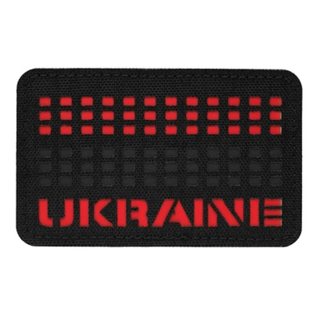 Нашивка Ukraine M-Tac Laser Cut Black/Red/Black - изображение 1