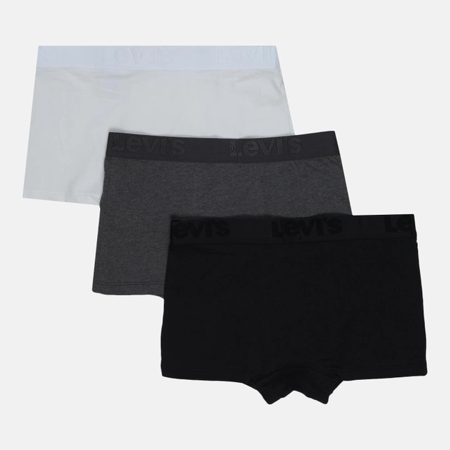 Набір трусів-боксерів чоловічих 3 шт Levi's Premium Trunk 3P 9050420010100 M Білий/Сірий/Чорний (8718824989594) - зображення 4