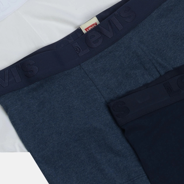 Набір трусів-боксерів чоловічих 3 шт Levi's Premium Trunk 3P 9050420010090 S Синій/Білий (8718824989549) - зображення 5