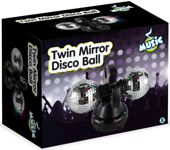 Подвійна дзеркальна диско-куля Music Twin Mirror Ball (5744000780610) - зображення 2